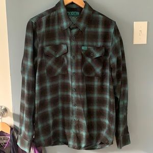 Mens DIXXON Flannel color turquoise + black